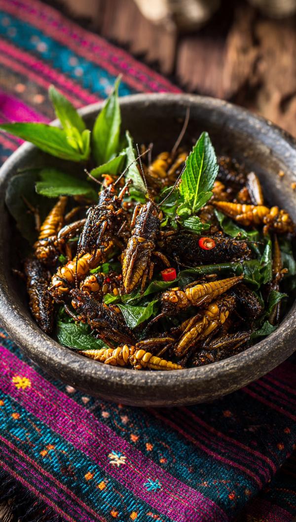 Lao Fried Grasshoppers