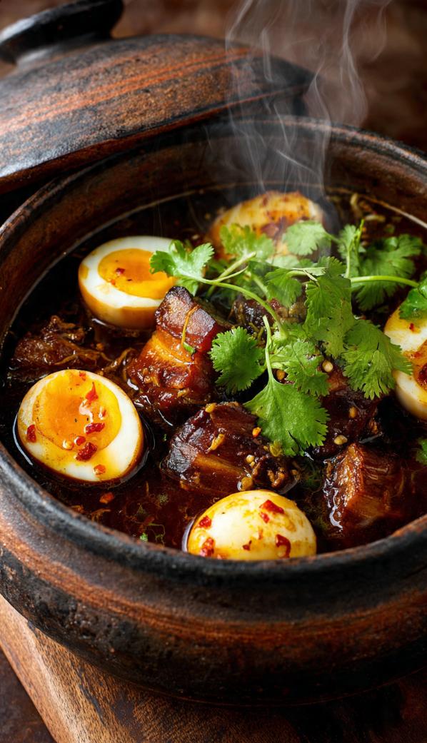 Thai 5-Spice Egg & Pork Belly Stew (Kai Palo)