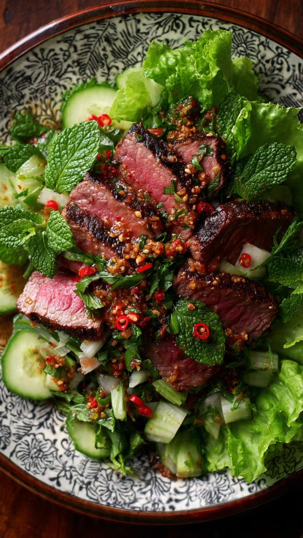 Nam Tok (Thai Waterfall Beef Salad)