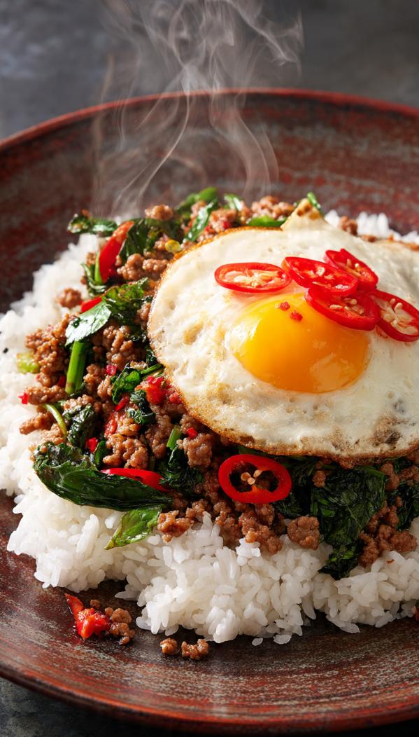 Pork & Holy Basil Stir-fry (Pad Kra Pao)