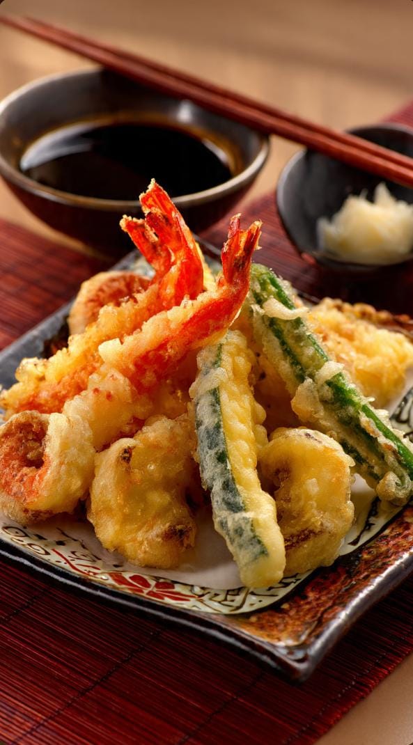 Japanese Tempura Shrimp and Vegetables